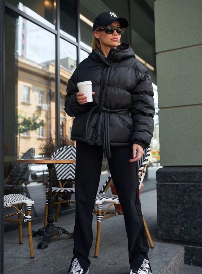 Пуховик Marymax трансформер чорний