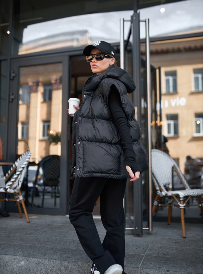 Пуховик Marymax трансформер чорний