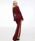 Сукня Malina максі SIZES бургунді - Зображення 2