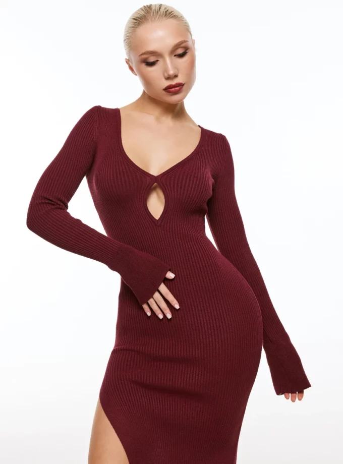 Сукня Malina максі SIZES бургунді