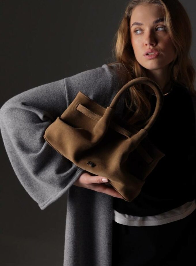 Сумка PV_designer Ashley mini замш кастора