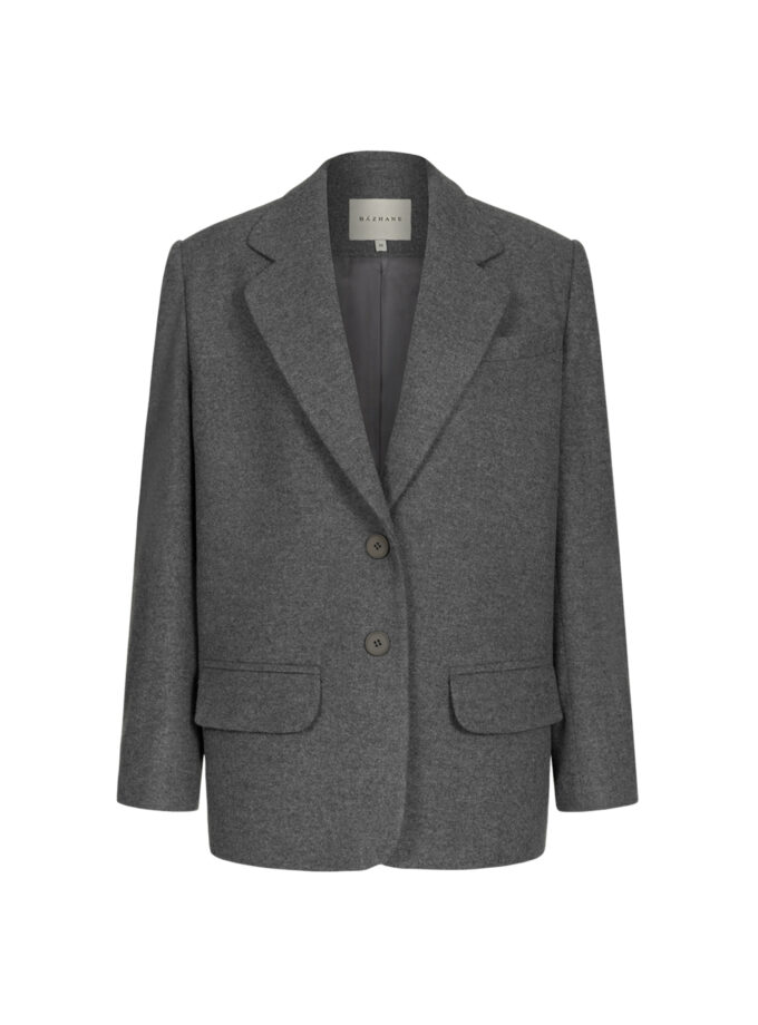 Пальто-жакет Bazhane оверсайз сірий