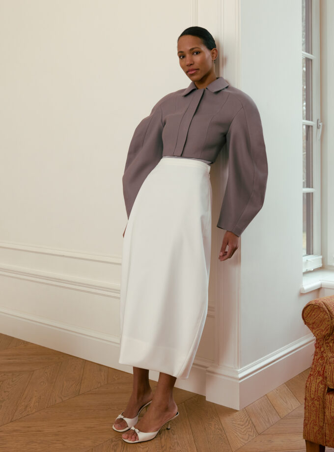 Бомбер Bazhane Horn bomber світло-сірий