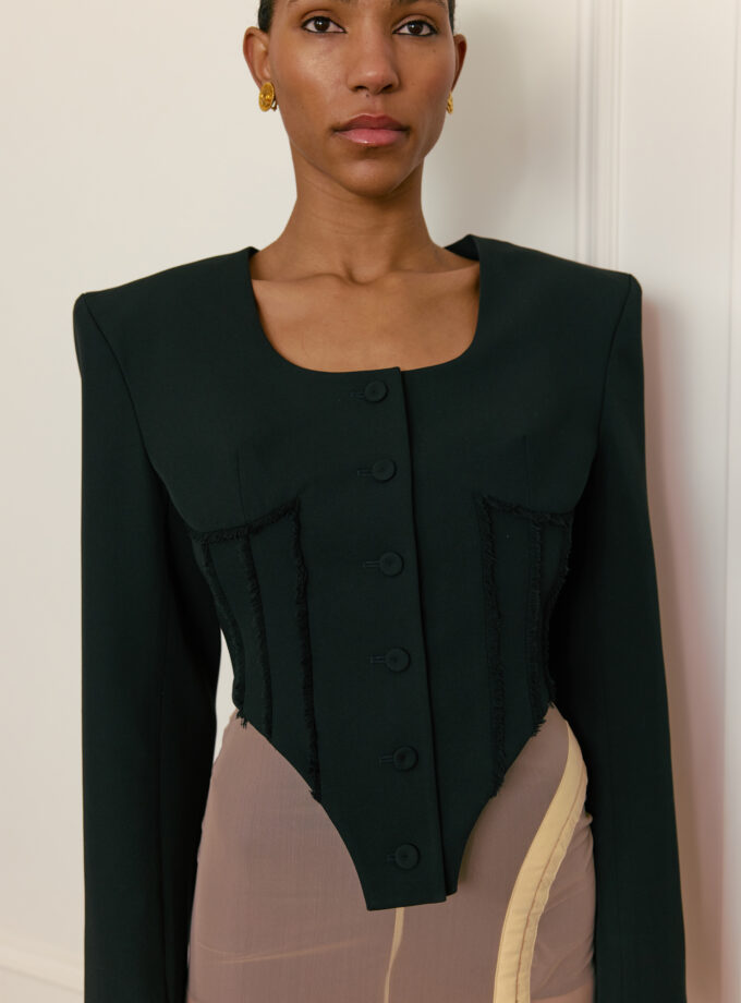 Жакет Bazhane Corset blazer чорний