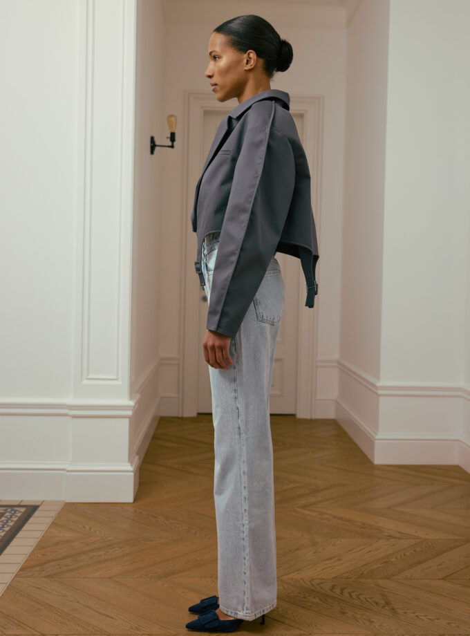 Тренч Bazhane garter trench графіт