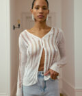 Кардиган Bazhane Sheer cardigan молочний