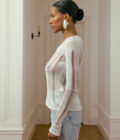 Кардиган Bazhane Sheer cardigan молочний - Зображення 3