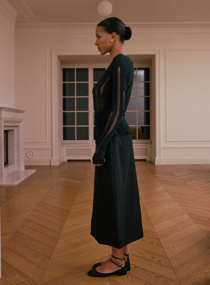 Кардиган Bazhane Sheer cardigan чорний