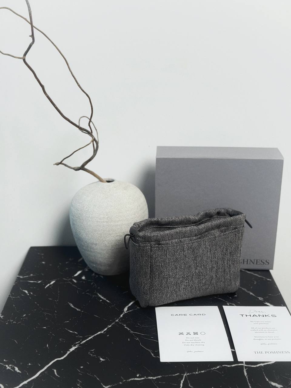 Органайзер The Poshness Inside bag black 20см