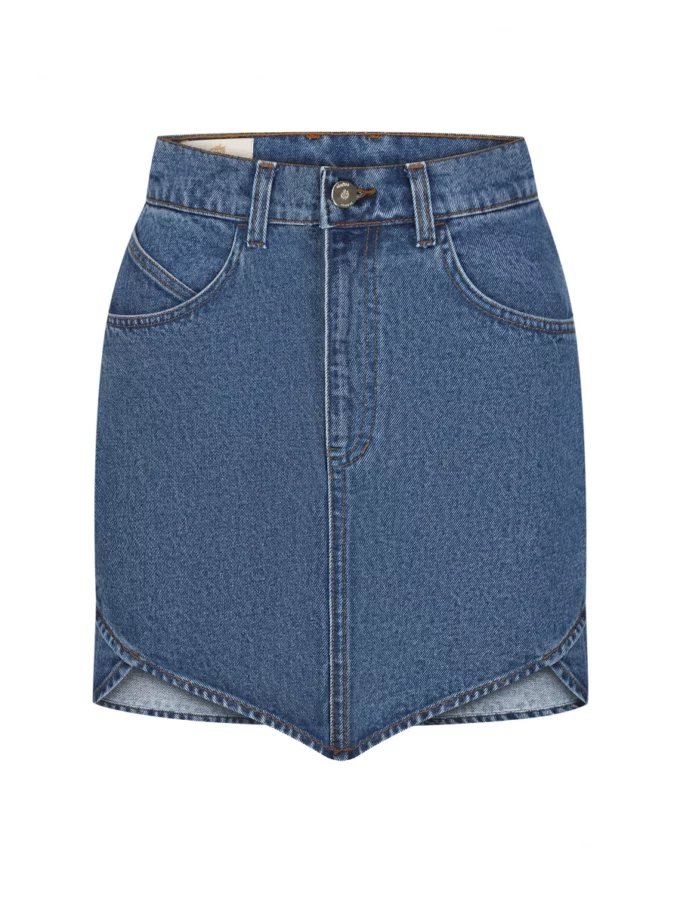 Спідниця Malina міні джинс синя