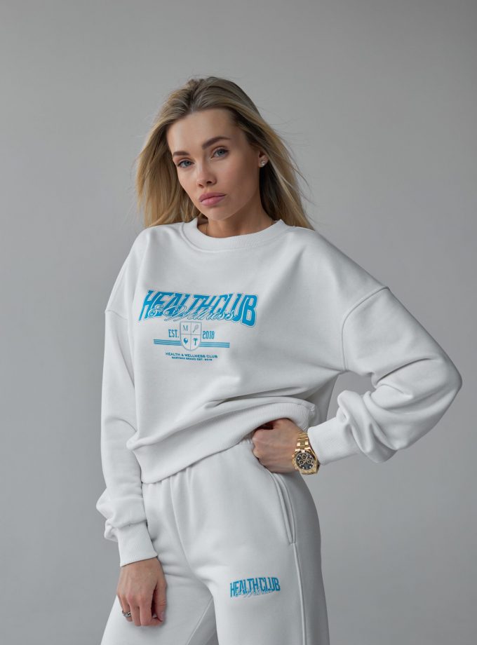 Костюм Marymax штани кльош + світшот молочний