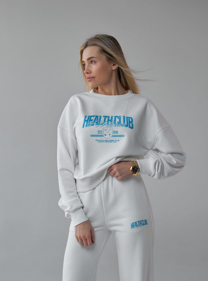 Костюм Marymax штани кльош + світшот молочний