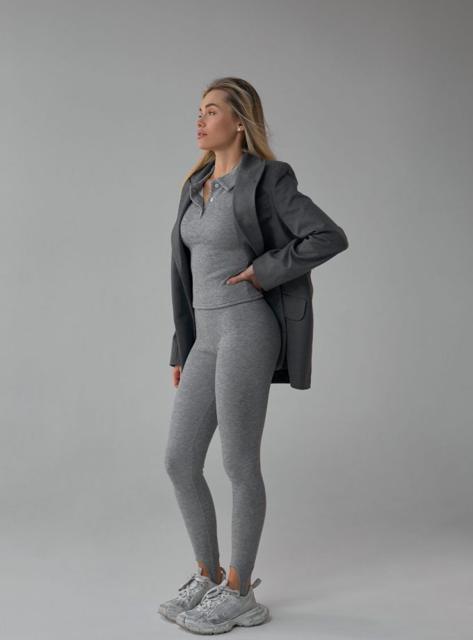 Костюм Marymax легінси зі штрипками + поло меланж