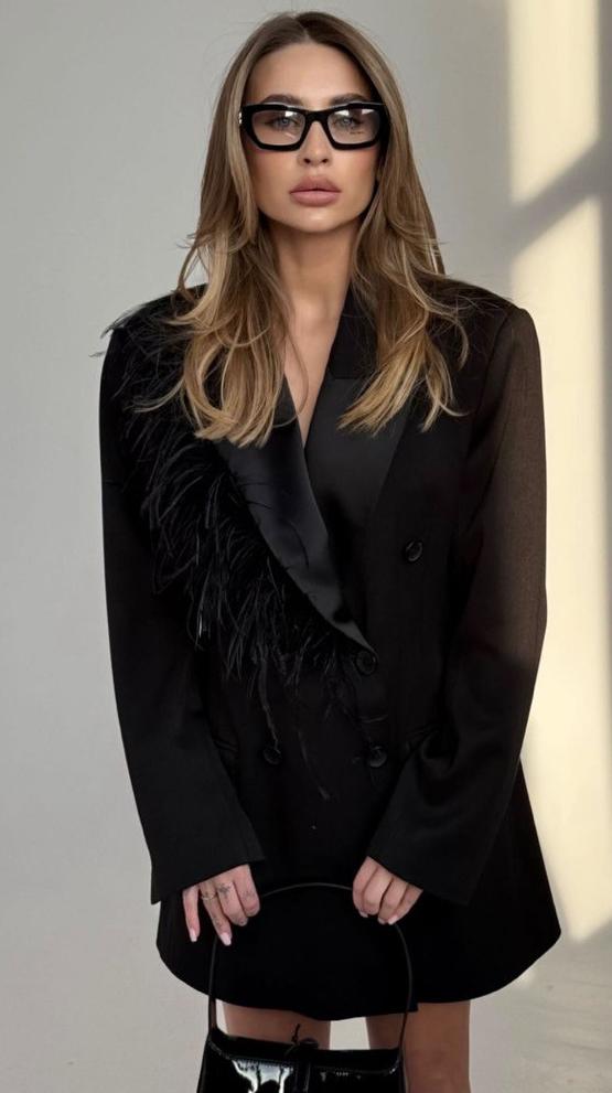 Піджак-сукня Gasanova двобортний Міа чорний