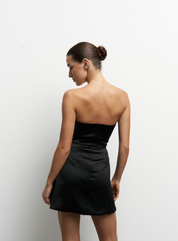 Сукня Colette атлас корсет чорний