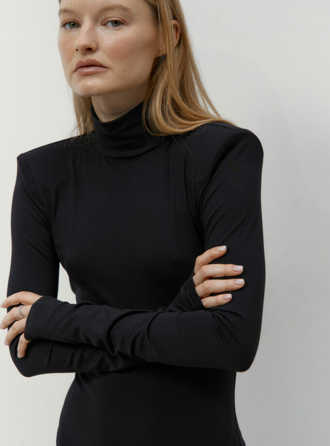 Боді Colette трикотаж плечі відкрита спина чорний