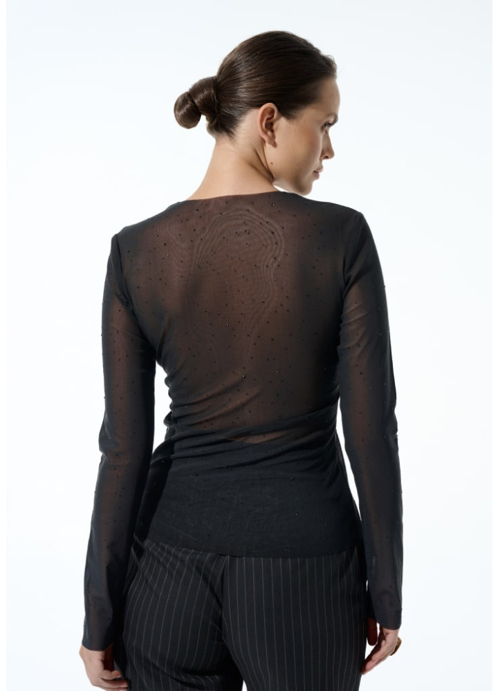 Лонг Zigzag сітка чорний розсип (jet black) - Зображення 3