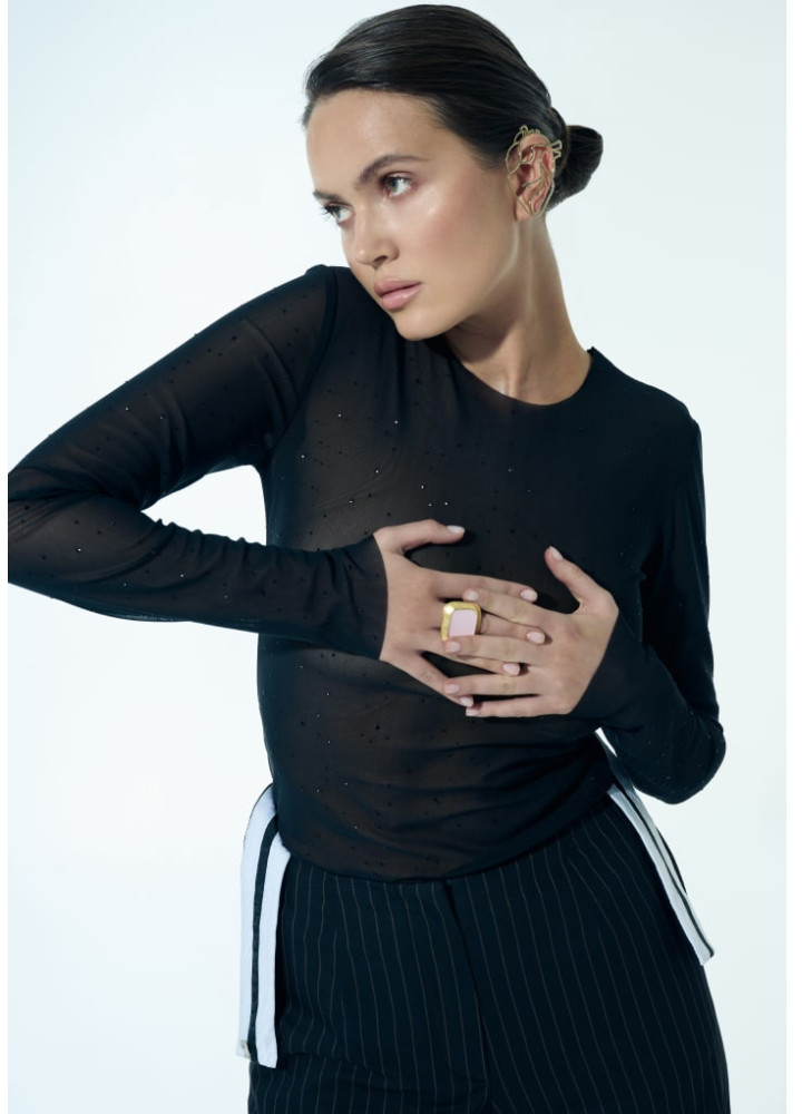 Лонг Zigzag сітка чорний розсип (jet black)