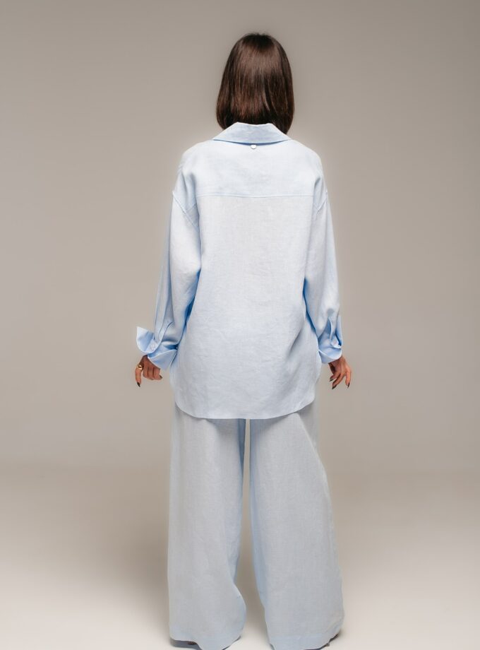 Сорочка FEEL and FLY лляна Brigitte Light Blue