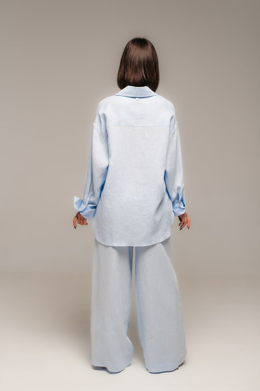 Сорочка FEEL and FLY лляна Brigitte Light Blue - Зображення 4