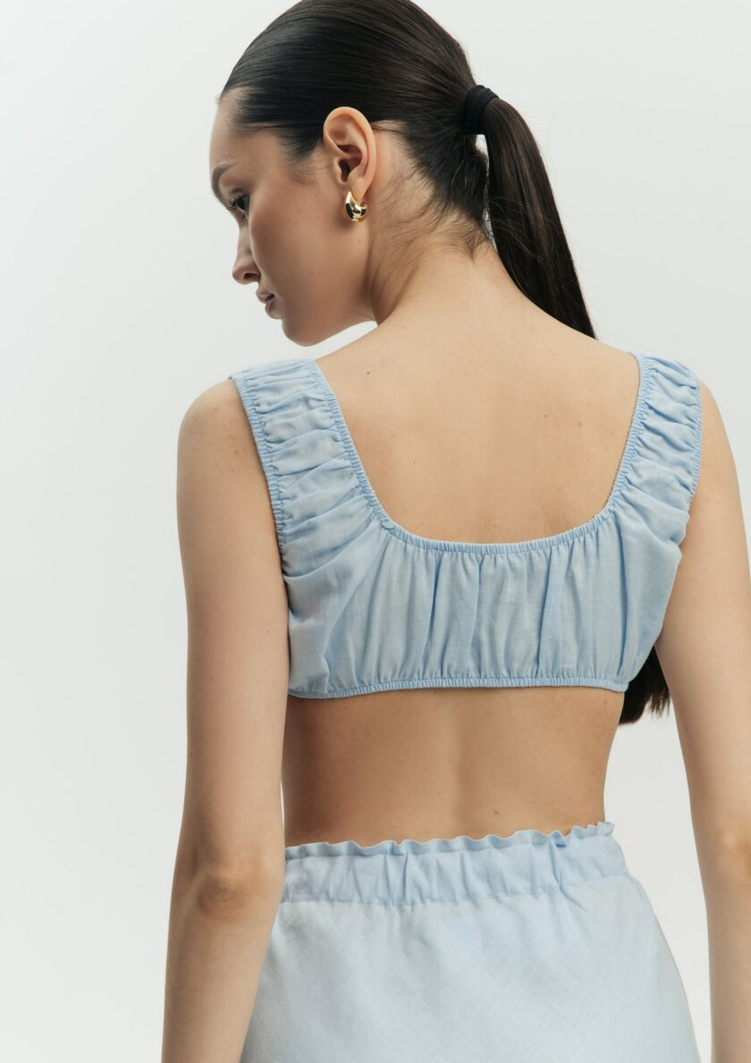 Топ FEEL and FLY лляний Clara Light Blue - Зображення 2