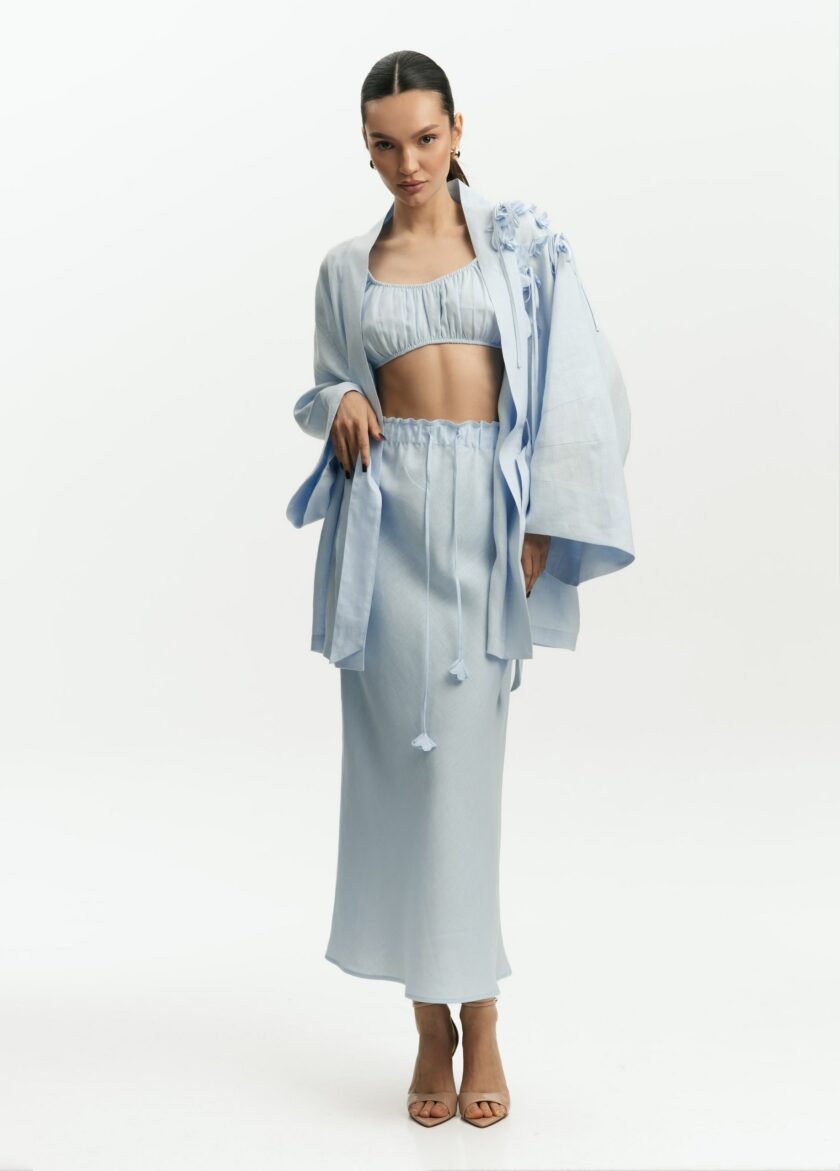Спідниця FEEL and FLY лляна Colette Light Blue