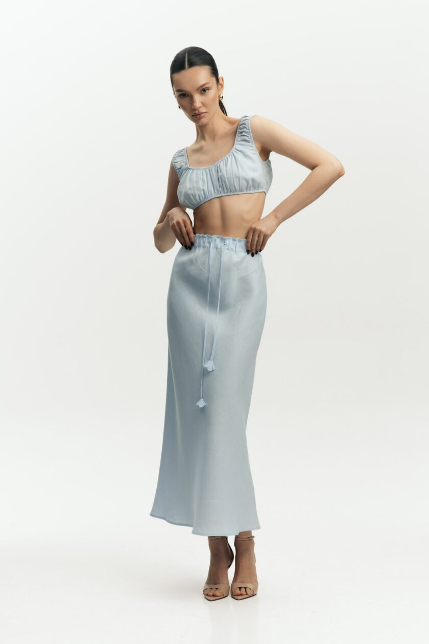 Спідниця FEEL and FLY лляна Colette Light Blue - Зображення 2