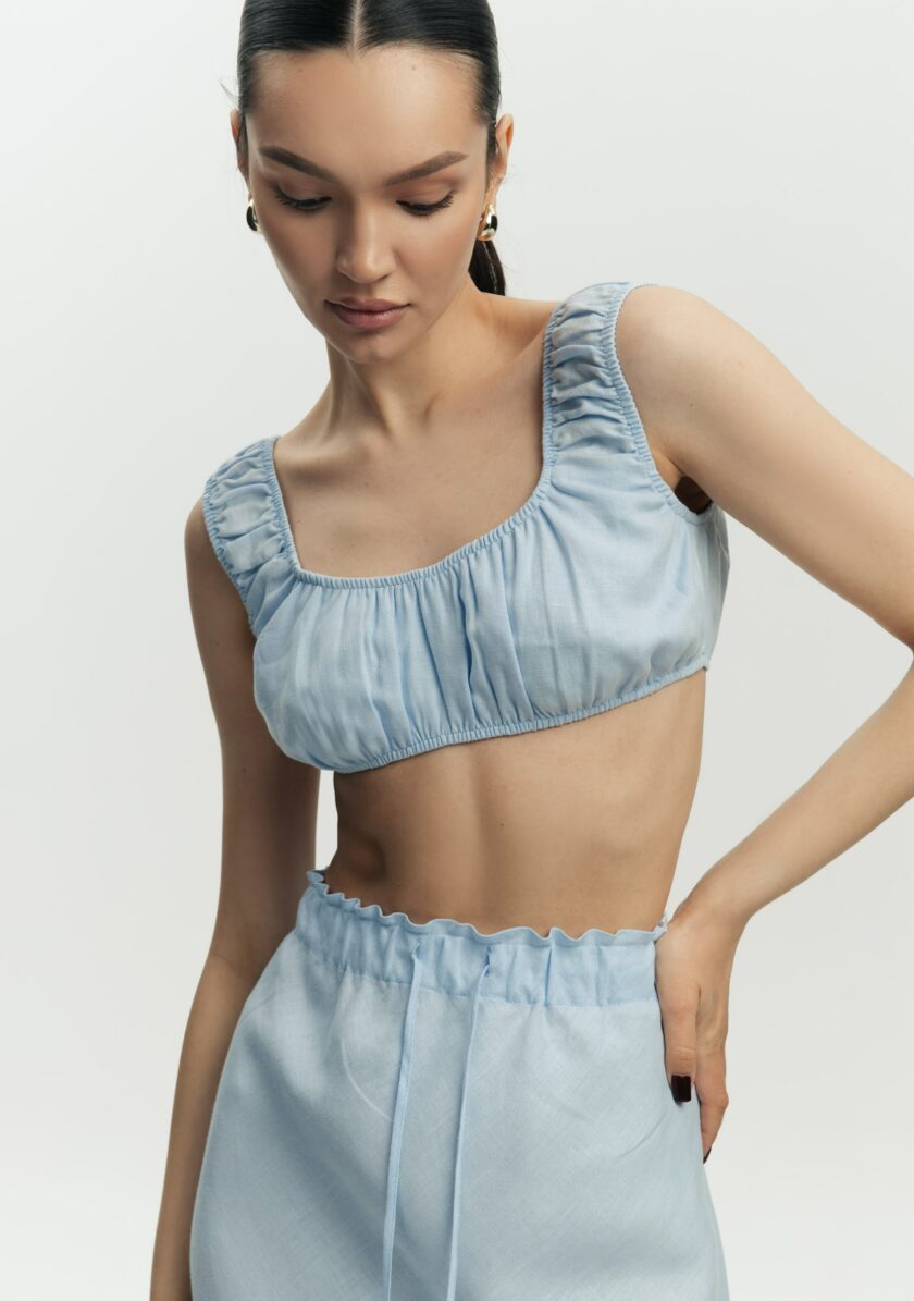 Топ FEEL and FLY лляний Clara Light Blue