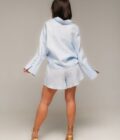 Сорочка FEEL and FLY лляна Hilda Light Blue - Зображення 4