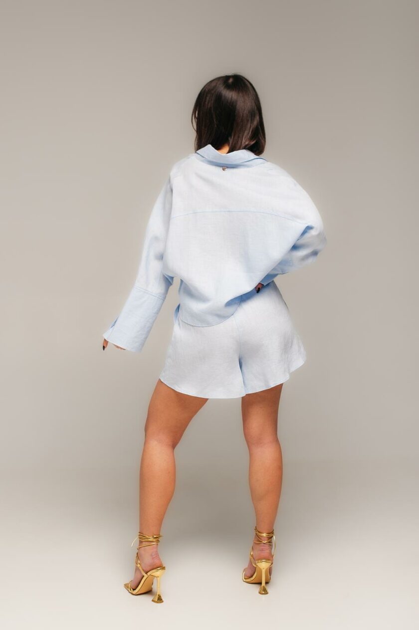 Шорти FEEL and FLY лляні Nora Light Blue - Зображення 3
