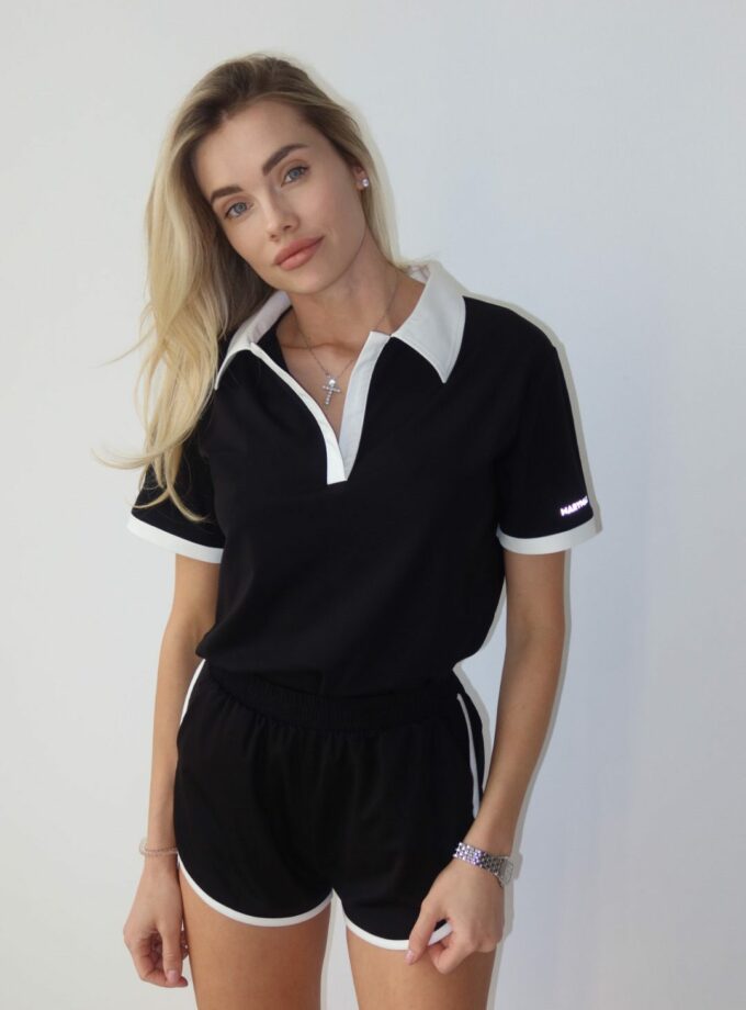 Костюм Marymax шорти + поло чорний