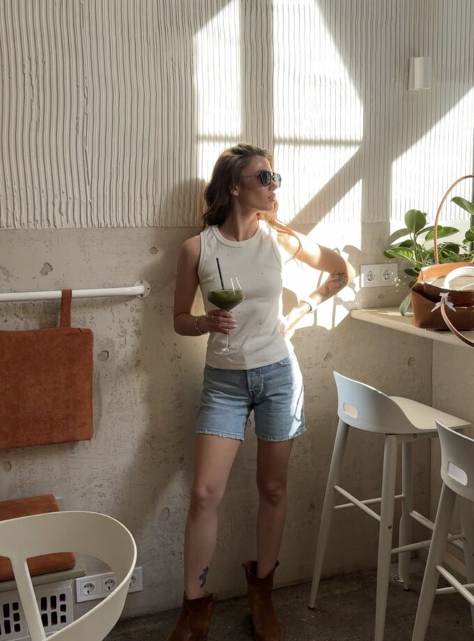 Майка Zigzag розсип молочна