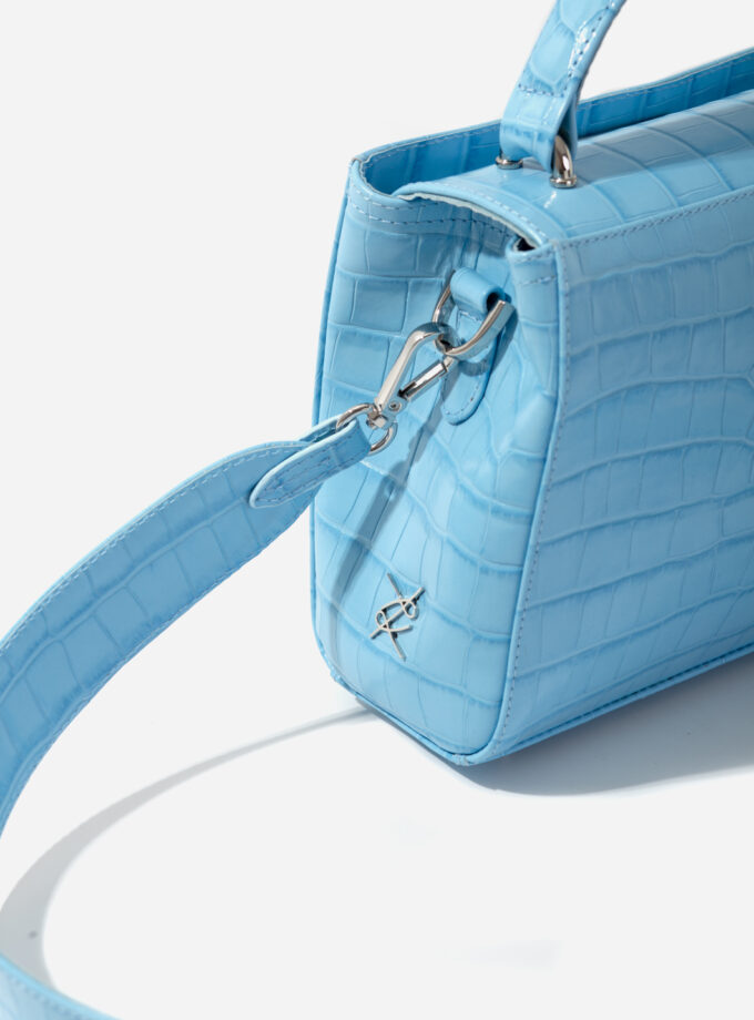 Сумка Kachorovska Erna Micro New шкіра рептилія блакитний