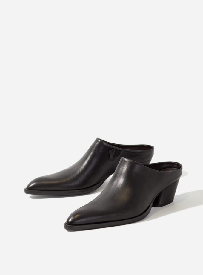 Мюлі Kachorovska шкіра чорні