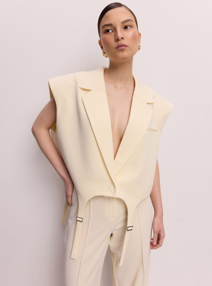 Жилет Bazhane Garter vest вершковий