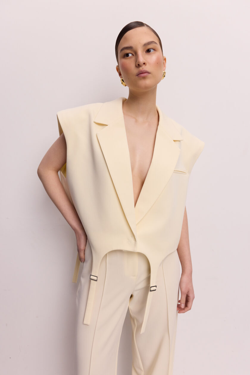 Жилет Bazhane Garter vest вершковий