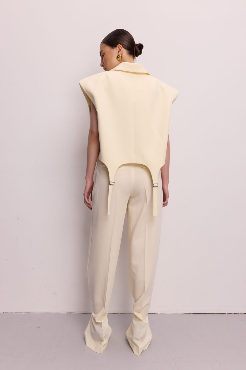 Жилет Bazhane Garter vest вершковий - Зображення 2