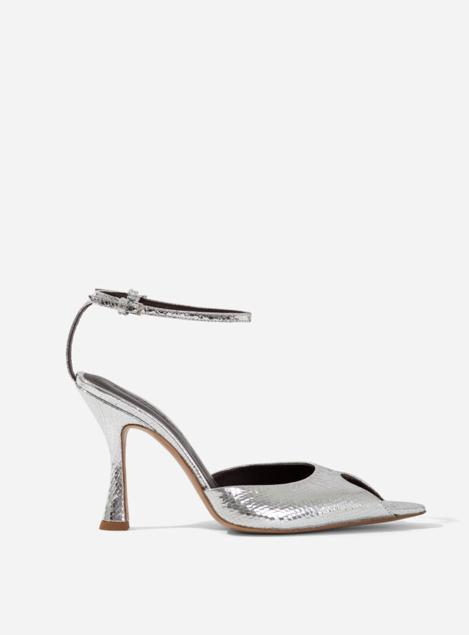 Босоніжки Kachorovska рептилія срібні