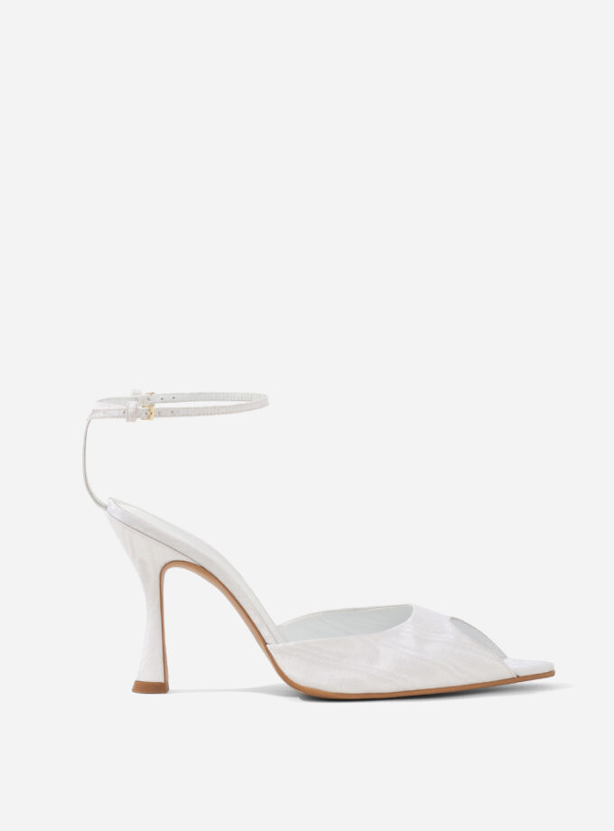 Босоніжки Kachorovska сатин білий