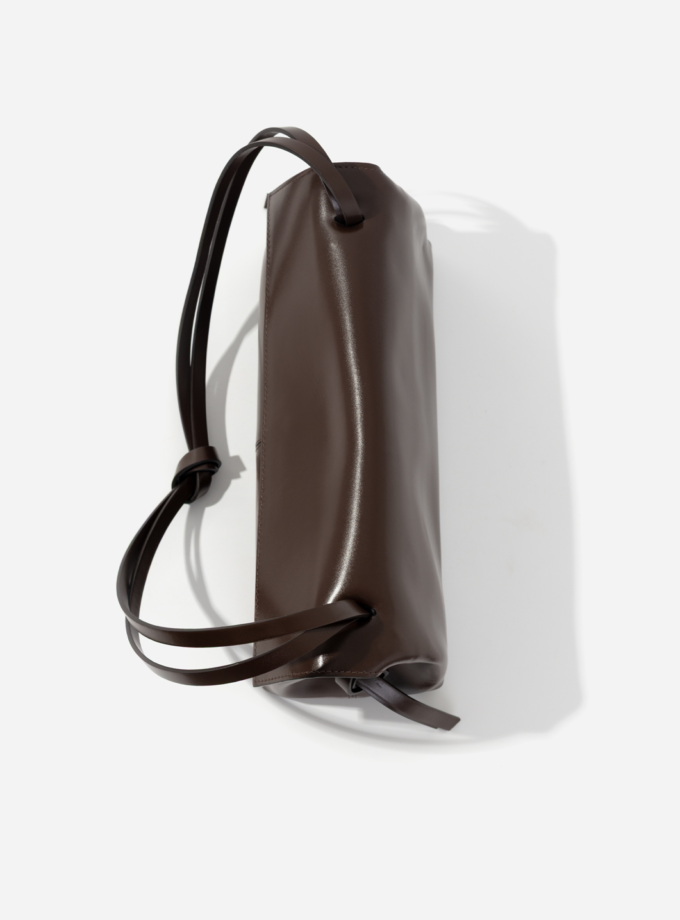 Сумка Kachorovska Rebecca Baguette 29 шкіра темний шоколад