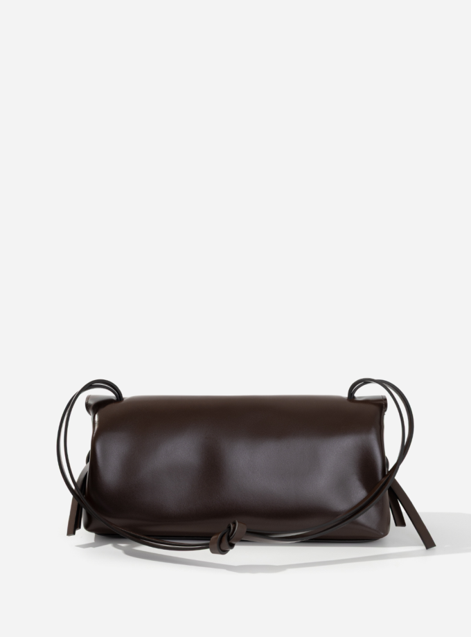 Сумка Kachorovska Rebecca Baguette 29 шкіра темний шоколад