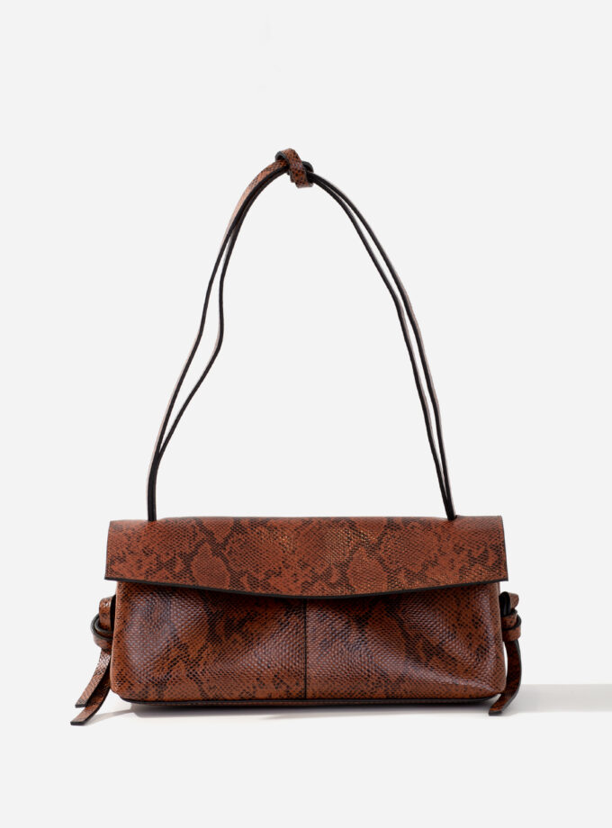 Сумка Kachorovska Rebecca Baguette Bag шкіра чорно-коричнева