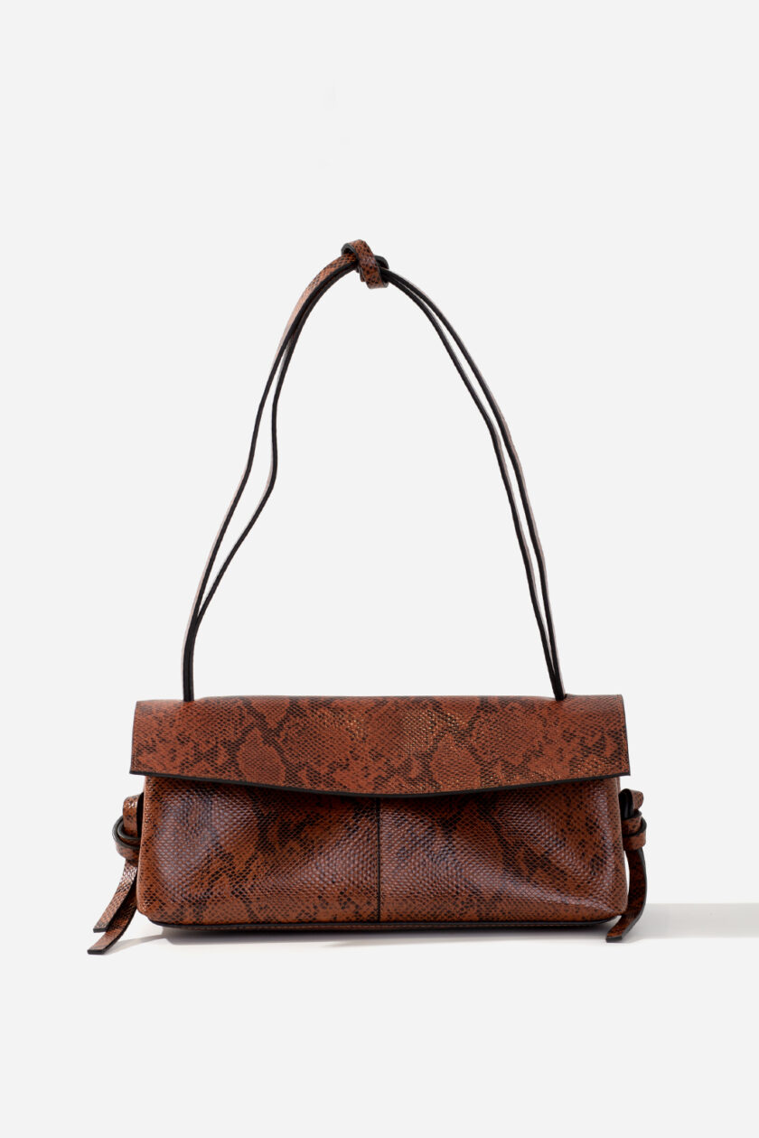 Сумка Kachorovska Rebecca Baguette Bag шкіра чорно-коричнева