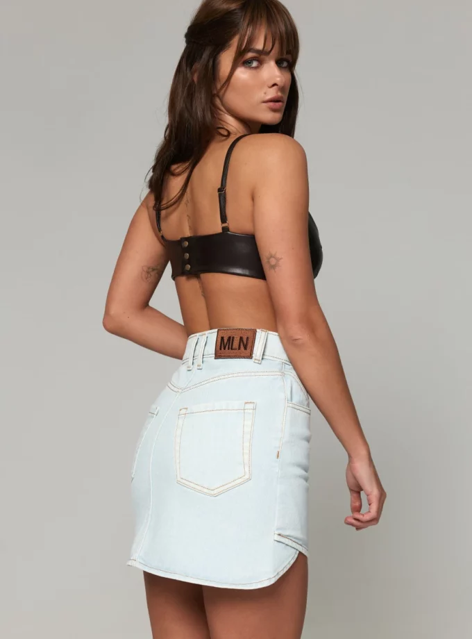 Спідниця Malina міні джинс блакитна