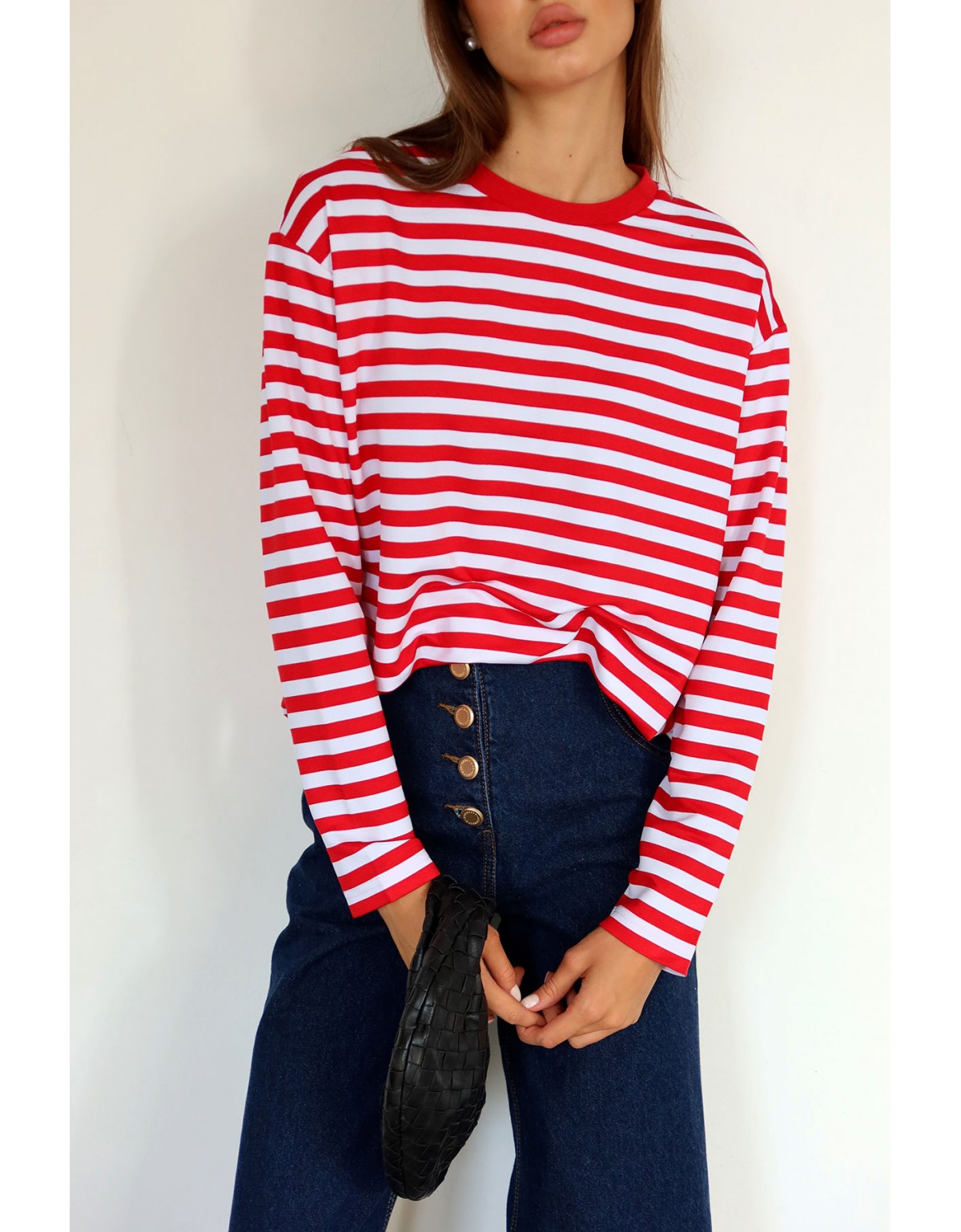 Бретонка Aisenberg denim червона