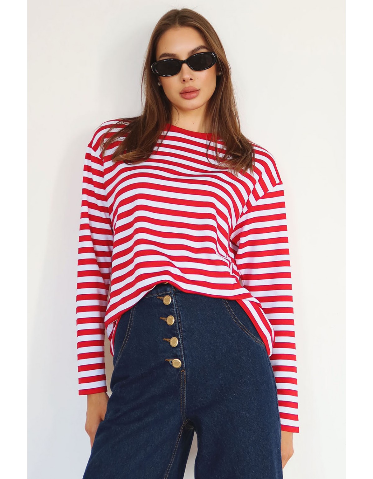 Бретонка Aisenberg denim червона - Зображення 2