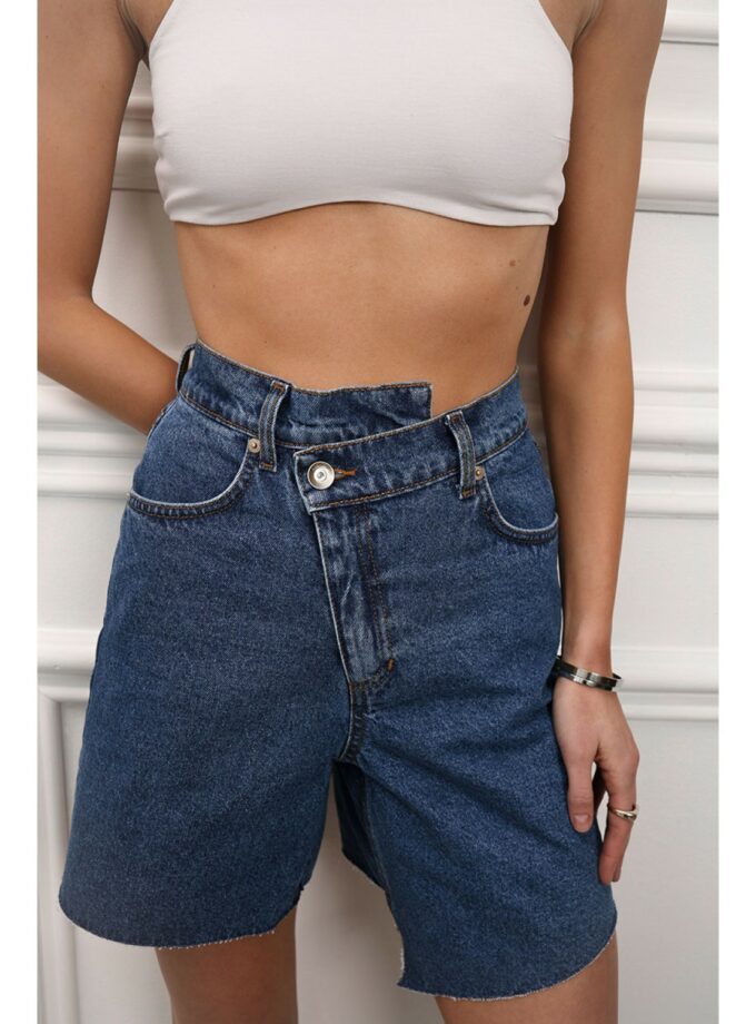 Шорти Aisenberg denim Criss Cross сині