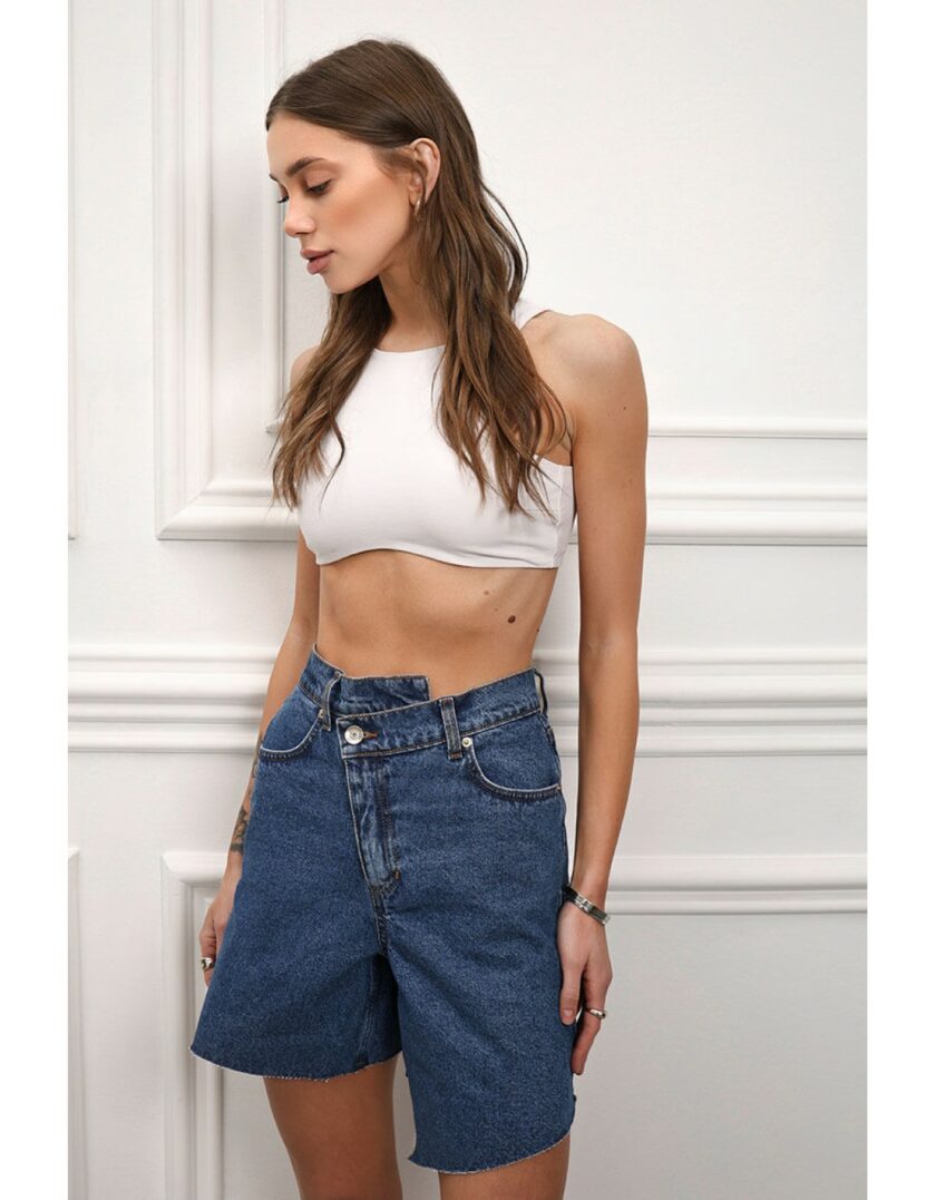 Шорти Aisenberg denim Criss Cross сині - Зображення 4