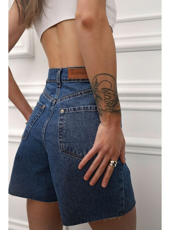 Шорти Aisenberg denim Criss Cross сині