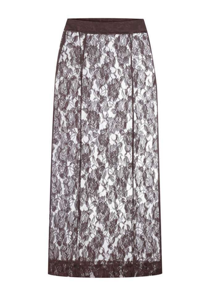 Спідниця MYxMY мереживна Tereza кавова